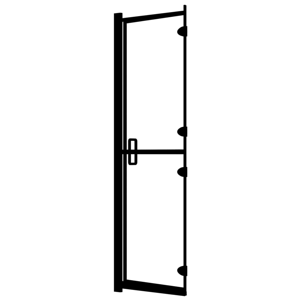 vidaXL Folding Shower Enclosure ESG 31.5"x55.1" Black