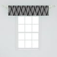 thumbnail image 2 of Ambesonne Stripe Valance Pack of 2, Modern Swirling Effect Lines, 54"X12", Charcoal Grey White, 2 of 4