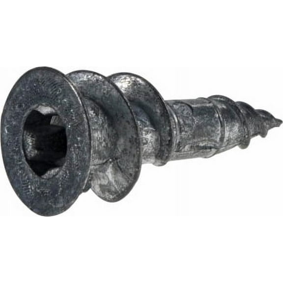 Hillman 376649 No.8 Zinc Steel Ribbed Head Drywall Wallboard Anchors Screw, 1.5 in. - 100 Count