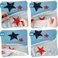 thumbnail image 3 of 30Pcs 6 Style Iron on Star Cloth Patches Polyester Embroidery Appliques Sewing Craft Decoration Mixed Color 42~92x41~92x1.5~2.3mm 5pcs/style, 3 of 6