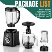 LINKChef Smoothie Blender 57oz Food Processor Combo with Powerful Chopper Grinder