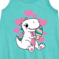 thumbnail image 2 of Instant Message - Ice Cream Dinosaur Graphic Sleeveless Aline Dress, 2 of 5