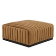thumbnail image 2 of Modway Conjure Channel Tufted Performance Velvet Ottoman in Black Cognac, 2 of 5