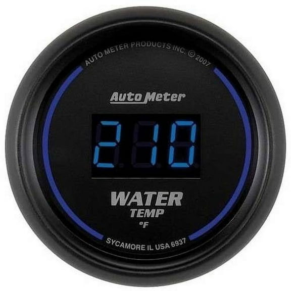 AUTO METER 6937 2-1/16IN WATER TEMP, 0- 340F, DIGITAL, BLACK