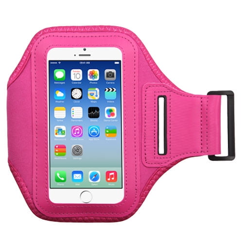 Premium Large Size Sports Armband Case for Motorola Moto Z3, G6, X 2017, G5 PLUS, Z Play, Z Force Droid Edition, Z Droid Edition, G4, G4 PLUS, Nexus 6 - Hot Pink