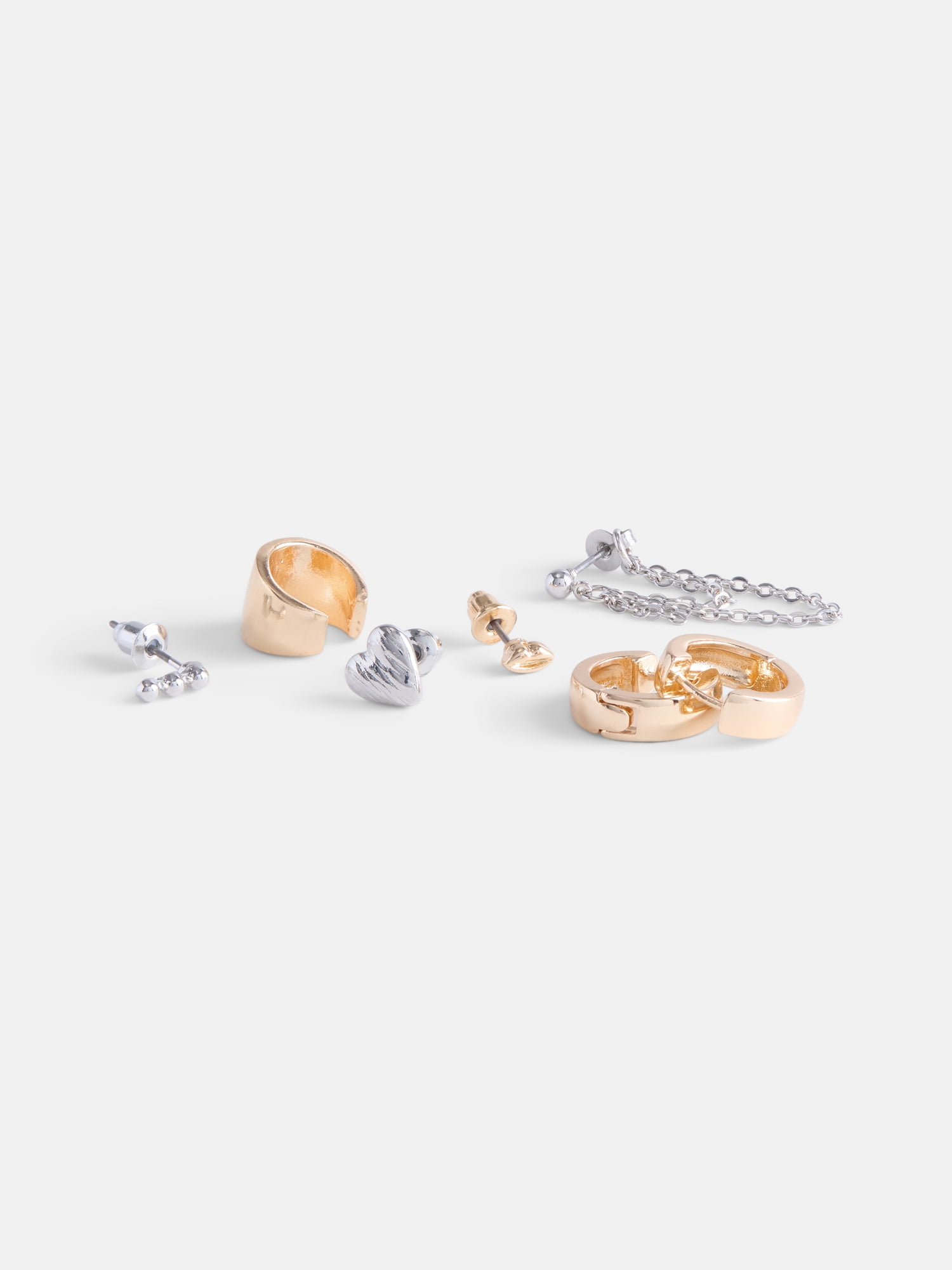 No Boundaries Hoop Earrings and Cuff Set, 7-Piece, Women's