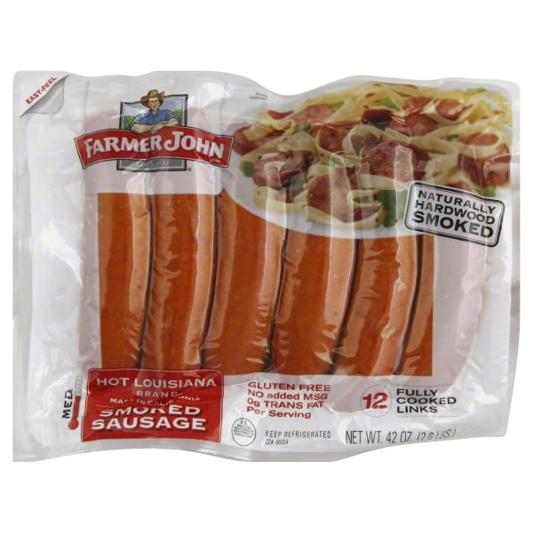 Farmer John Hot Louisiana Brand Smoked Sausage, 42 Oz., 12 Count ...