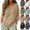 Khaki, variant on Linen Womens Tops, Womens Linen Tops 3/4 Sleeve V-Neck Linen Cotton Tunic Blouse, Casual Peasant Shirts Breathable Soft Beach Vacation Tees Loose Flow Shirts for Holiday Leisure Activities