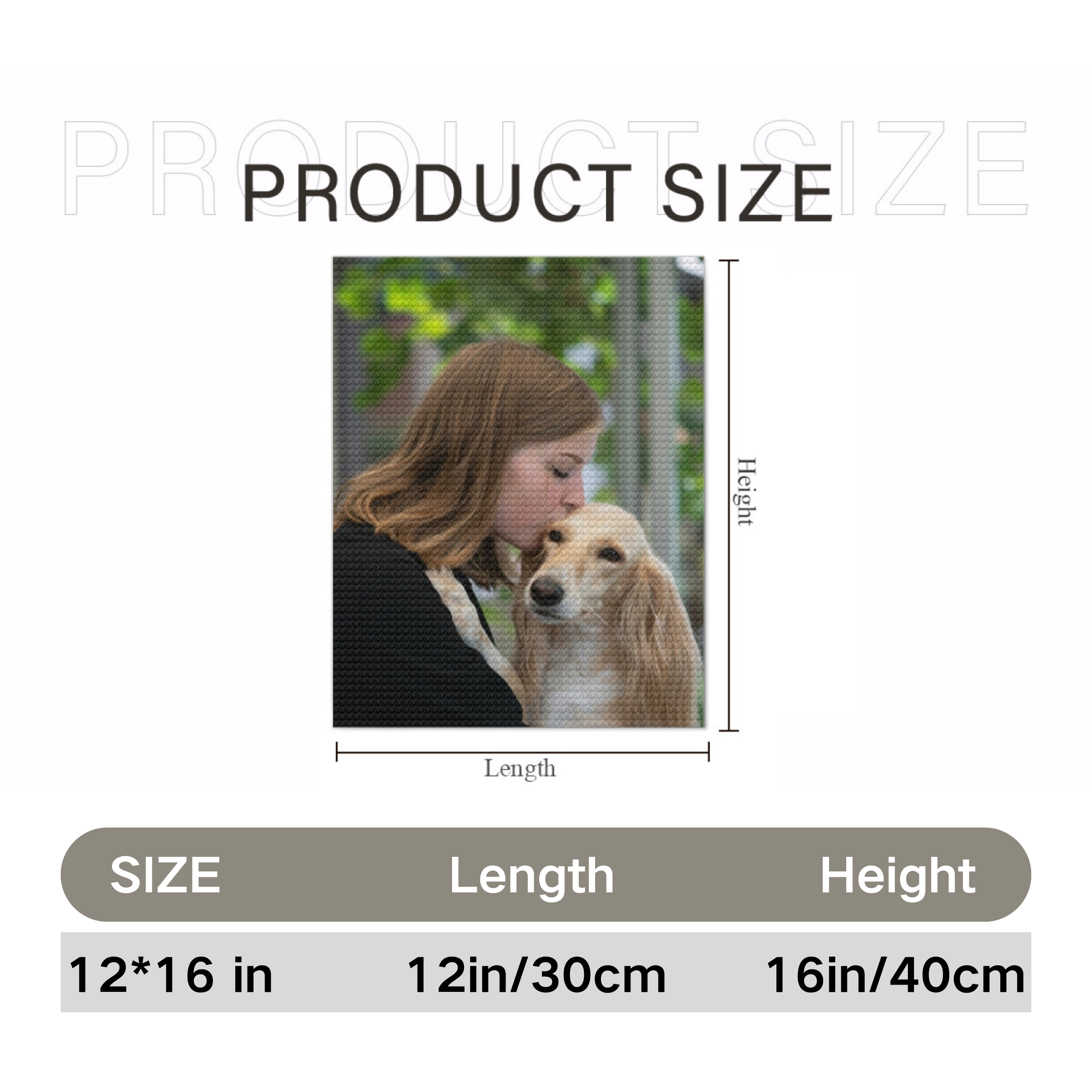 Custom Photo Diamond Painting, DIY Diamond Art Kits for Adults, Create Your Own Arts and Crafts for Home Decor and Gifts, Round Drill, 11.8x15.7inch/30x40cm.