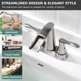thumbnail image 3 of PARLOS Centerset 2-Handle Waterfall Bathroom Sink Faucet with Pop-Up Drain, 3 of 6