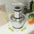 thumbnail image 6 of LINKChef Electric Food Chopper, 9.9 Cup Meat Grinder Food Processor Stainless Steel Meat for Vegetable Meat Fruit, 6 of 9