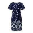 thumbnail image 4 of Babysbule Summer Dresses for Women Women Summer Fashion Casual Loose Print O-Neck Short Sleeve Dress, 4 of 8