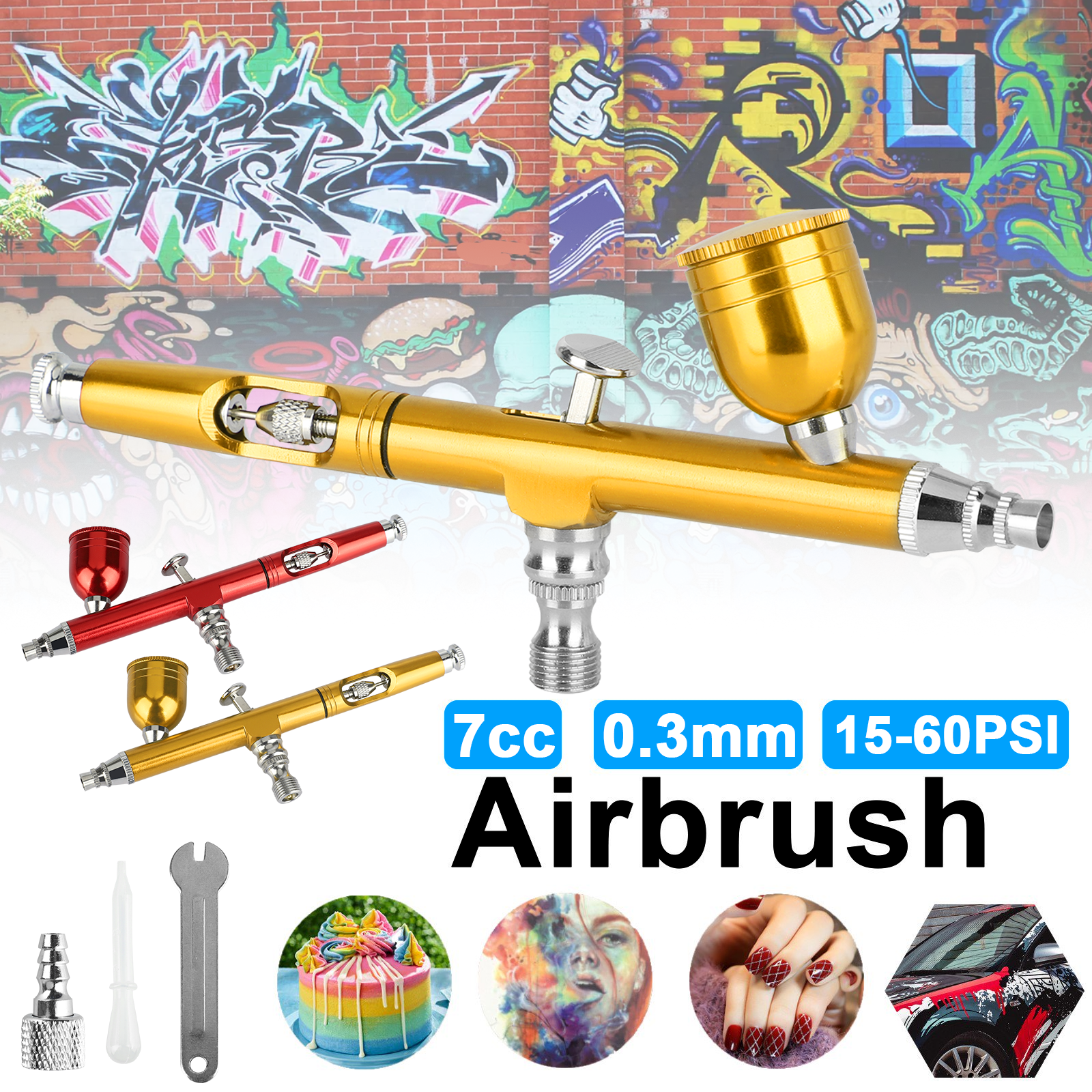 0.3mm Airbrush Feed Spray Guns Trigger Kits for Art Painting Tattoo Premium NEW 