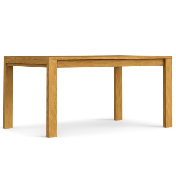 Simpli Home Wilson 60 inch x 36 inch Rectangle Transitional Dining Table in Oak Veneer