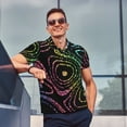 thumbnail image 4 of Fotbe Rainbow Glitter Camiseta Polo de Golf para Hombre con Estampado – Camisa Deportiva Transpirable con Cuello Abotonado-X-Large, 4 of 6