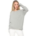 thumbnail image 5 of Ripped Cut Out Holes Long Sleeve Faded Distressed Top Pullover Shirt, Grey, Small, 5 of 6