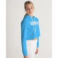 thumbnail image 3 of Glow up gear light blue Women's Cropped Hoodie, 3 of 8