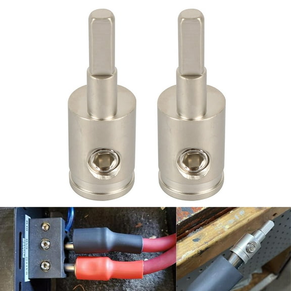 NS 4 Gauge To 8 Gauge Car Audio, Amp Input Reducer Adapter Terminal Block, Ground Amp Input Reducer Adapter, Car Amplifier Power Cable Terminals For Car ( 2PCS )