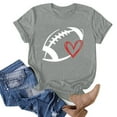 thumbnail image 4 of SZXZYGS T-Shirts pour Femmes Pack Manches Longues T-Shirt Rugby Imprimé Col Rond Manches Courtes Été 2024, 4 of 5