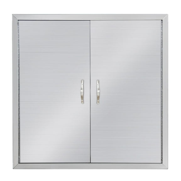 Garvee Outdoor Kitchen Doors,BBQ Double Access Door, Stainless Steel Access Door for BBQ Island, Grilling Station, Outside Cabinet
