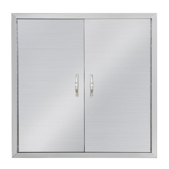 Garvee Outdoor Kitchen Doors,BBQ Double Access Door, Stainless Steel Access Door for BBQ Island, Grilling Station, Outside Cabinet