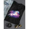 thumbnail image 3 of Magical Neon Horse Shaped T-Shirt Women -Image by Shutterstock, Female Small, 3 of 4