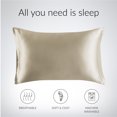 thumbnail image 4 of BONUM Satin Pillowcase for Hair and Skin 2-Piece Set 20 x 40 Standard Pillowcases Beige Pillow Cases Breathable and Soft  Machine Washable, 4 of 4