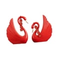 thumbnail image 2 of Estatua de cisne, figurita, artesanía, decoración creativa, decoración navideña, decoración de escritorio Rojo, 2 of 9