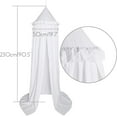 thumbnail image 3 of Kids Bed Canopy with Frills Cotton Hanging Tent Curtain Net for Reading Nook Hideaway Bedding Play Room Decor (White), 3 of 11