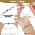 thumbnail image 3 of 925 Sterling Silver Magnetic Necklace Clasp Rhodium Plated Round Magnetic Clasps for Necklaces Jewelry Lock with Lobster Clasp for Women Women 2.50 Grams Birthday Christmas Gifts, 3 of 8