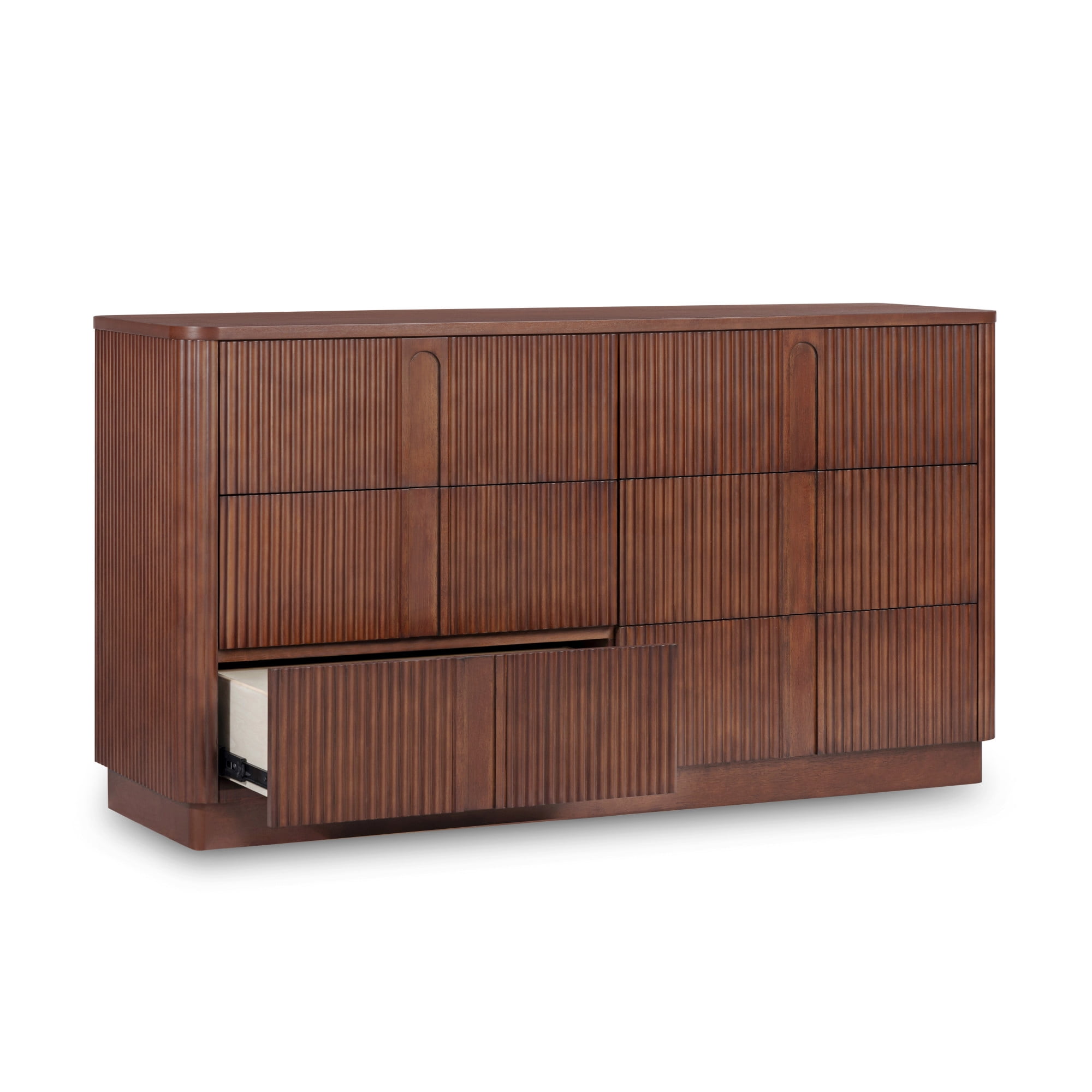 Teamson Home Potomac Modern Boho Solid Wood 6-Drawer Dresser with Deep Storage, Push-to-Open Design & Rounded Edges