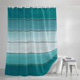 thumbnail image 3 of Shower Curtains for Bathroom, Teal Turquoise Waterproof Fabric Shower Curtain, Farmhouse Abstract Gradient Wooden Plank Decorative Bathroom Curtain for Bathtub, 36"x72", No Hooks Included, 3 of 9