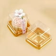 thumbnail image 2 of 50pcs-Clear Plastic Mini Cake Box Set Baking and Kitchen Tools Ldeal for Camping Dining Restaurants and Bakeries, 2 of 7