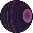 thumbnail image 1 of Ahgly Company Tapis d'Intérieur Rond Lavable en Machine Transitionnel Violet, 8 Pieds Rond, 1 of 7