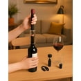thumbnail image 2 of 4-In-1 Wino On the Go Set, with Air Pressure Pump, Foil Cutter, Wine Pourer & Vacuum Stopper, Efficient Corkscrew Bottle Opener for Home Bar, Great for Wine Lovers (D), 2 of 8