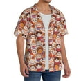 thumbnail image 2 of Kdxio Men'S Hawaiian Shirt For Men Short Sleeve Shirt Maneki-Neko Cats Summer Casual Holiday Beach Button Down T-Shirts, 2 of 5