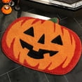 thumbnail image 6 of YIMWNYI Halloween Bathroom Rug Pumpkin Shape, Non-Slip Bath Mat, Cozy Plush Mat for Fall Decor, Versatile Home Use, Perfect for Halloween Themed Bathroom, Halloween Decorations, 6 of 6