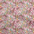 thumbnail image 1 of oneOone Silk Tabby Pink Fabric Florals Dress Material Fabric Print Fabric By The Yard 42 Inch Wide, 1 of 4