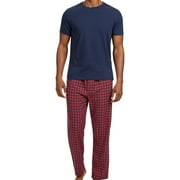 Nautica Mens Woven Pajama Sleep T-shirt, Blue, Small