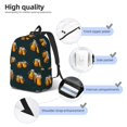 thumbnail image 4 of Bixox Beer Printing Canvas Backpack Lightweight Casual Travel Backpack School Backpack Fits 15.6 Inch Notebook, 4 of 5