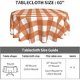 thumbnail image 3 of Fall Tablecloth Round 60 Inch Burnt Orange Buffalo Plaid Table Cloth,Stain Resistance Polyester Thanksgiving Day Harvest Table Covers for Kitchen Dining,Small Tablecloth for Party Picnic, 3 of 6