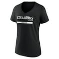 thumbnail image 2 of Women's Black Columbus Crew Handball V-Neck T-Shirt, 2 of 3