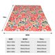 thumbnail image 3 of Fotbe Small Coral Red Flowers Manta de Franela Acolchonada con Estampado, Súper Suave y Esponjosa, Extra Grande para Sofá, Cama, Uso Todo el Año-40"x30", 3 of 7