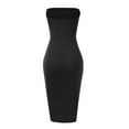 thumbnail image 4 of FashionMille Women's Casual Basic Slim Fit Sleeveless Tube Sexy Strapless Bodycon Midi Dress, 4 of 5