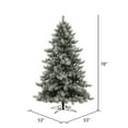 thumbnail image 2 of Vickerman 6.5' x 53" Flocked Cayce Pine Artificial Christmas Tree, Unlit, 2 of 2