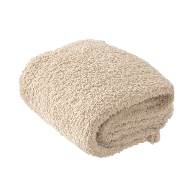 Cómoda manta de felpa para perros y gatos Cojín súper suave para mascotas Colchoneta para dormir Tamaño M Beige
