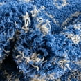 thumbnail image 3 of Unique Loom Moroccan Trellis Shag Collection Area Rug - Meknes (7' 10" Round Periwinkle Blue/Ivory), 3 of 6