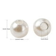 thumbnail image 3 of Imitation Pearl Acrylic Beads Dyed Round Creamy White 14x13.5mm Hole: 2.3mm about 380pcs/pound, 3 of 6