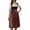 6Brown, variant on Xijirk Women's Dirndl Dress Traditional Bavarian Short Sleeve Vertical Stripe Midi Apron Costume for Oktoberfest Cosplay Theme Party,M