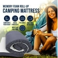 thumbnail image 2 of Foamma 3" x 54" x 80" Memory Foam Roll-Up Camping Mattress with Water Resistant Zipper Cover, Foldable and Portable for Camping, RV Bunk, Tent, Guest Bed, Outdoor and Dorm, CertiPUR-US Certified Foam, 2 of 5